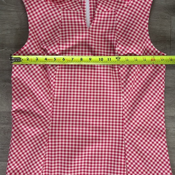 Sara Campbell Pink Gingham Sleeveless Dress Sz 8 - Picture 7 of 8